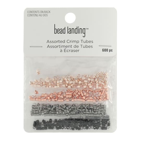 2mm Assorted Colors Metal Crimp Tubes, 600ct. by Bead Landing&#x2122;